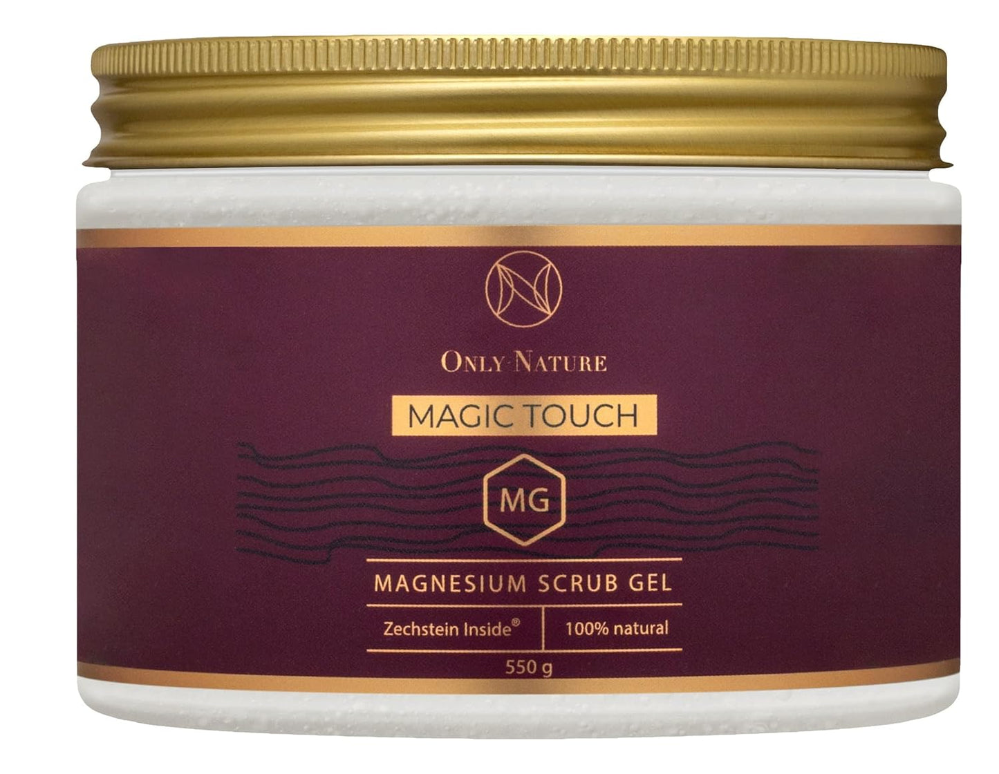 Magnesium Body Scrub Gel mit Meersalz – 100% Natürliches Peeling mit Magnesiumchlorid aus Zechstein – 3 in 1: Peeling, Feuchtigkeit, Anti-Cellulite-Massage – Für Glatte und Straffe Haut